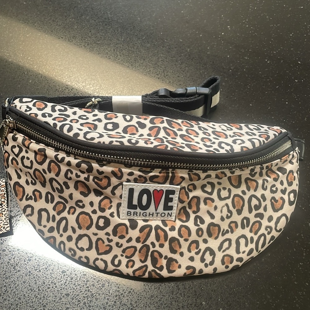 Love Brighton Leopard Print Fanny Pack